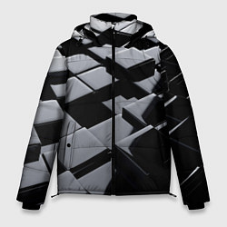 Куртка зимняя мужская Карбоновые грани черные, цвет: 3D-черный
