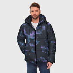 Куртка зимняя мужская Текстурная мозайка, цвет: 3D-светло-серый — фото 2
