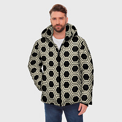 Куртка зимняя мужская Шестиугольная сота, цвет: 3D-черный — фото 2