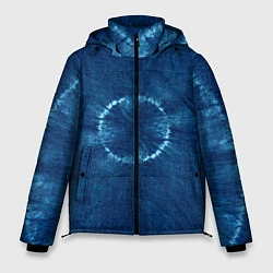Куртка зимняя мужская Синий круг тай-дай, цвет: 3D-красный