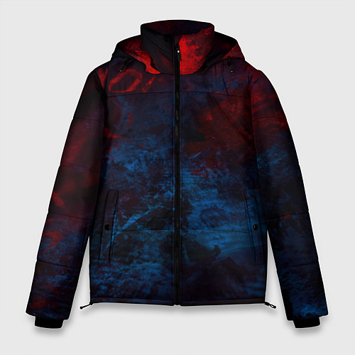 Мужская зимняя куртка Космическая абстракция битва / 3D-Черный – фото 1