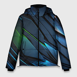 Куртка зимняя мужская Разломленные плиты со светом, цвет: 3D-светло-серый