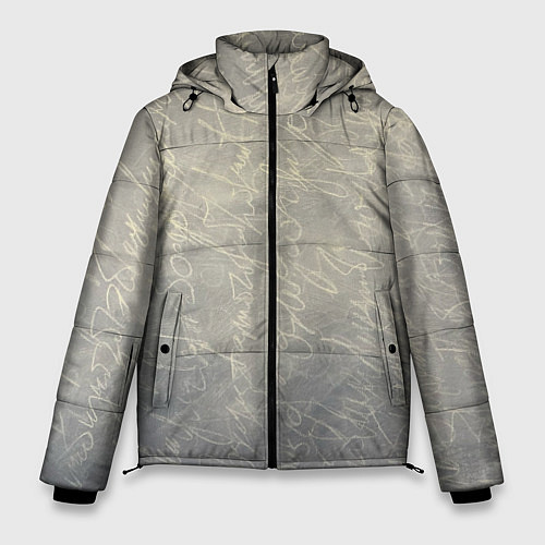 Мужская зимняя куртка Письмо / 3D-Черный – фото 1