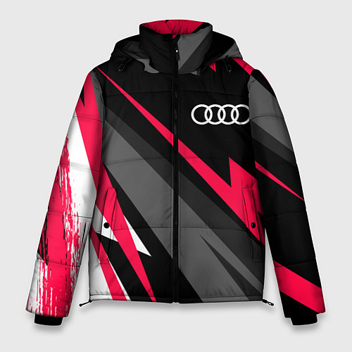 Мужская зимняя куртка Audi fast lines / 3D-Черный – фото 1