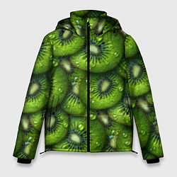 Куртка зимняя мужская Сочная текстура из киви, цвет: 3D-черный