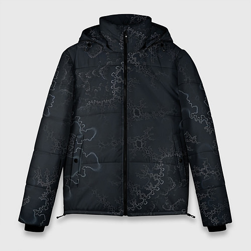 Мужская зимняя куртка Бесшовный дымчатый узор / 3D-Черный – фото 1