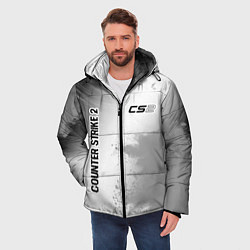 Куртка зимняя мужская Counter Strike 2 glitch на светлом фоне: надпись,, цвет: 3D-черный — фото 2