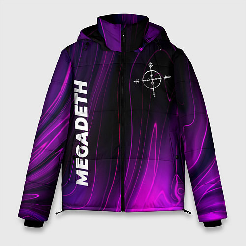 Мужская зимняя куртка Megadeth violet plasma / 3D-Черный – фото 1