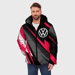 Куртка зимняя мужская Volkswagen fast lines, цвет: 3D-черный — фото 2