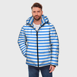 Куртка зимняя мужская Тельняшка васильковая ВДВ, цвет: 3D-светло-серый — фото 2