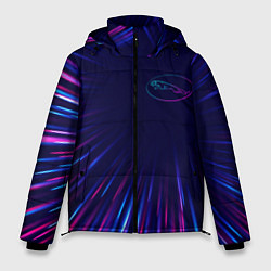 Куртка зимняя мужская Jaguar neon speed lines, цвет: 3D-черный