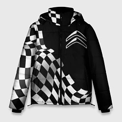 Куртка зимняя мужская Citroen racing flag, цвет: 3D-черный