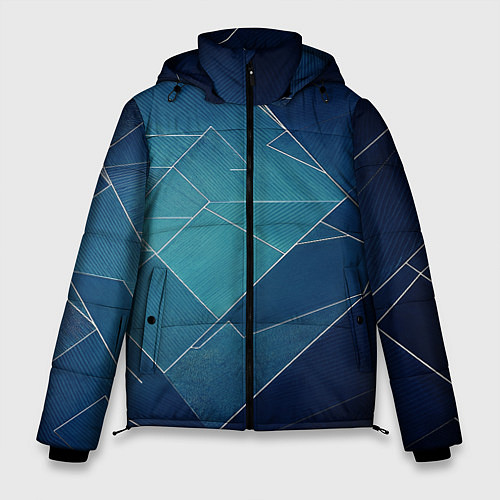 Мужская зимняя куртка Геометрическая бесконечность / 3D-Черный – фото 1