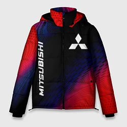 Куртка зимняя мужская Mitsubishi красный карбон, цвет: 3D-черный