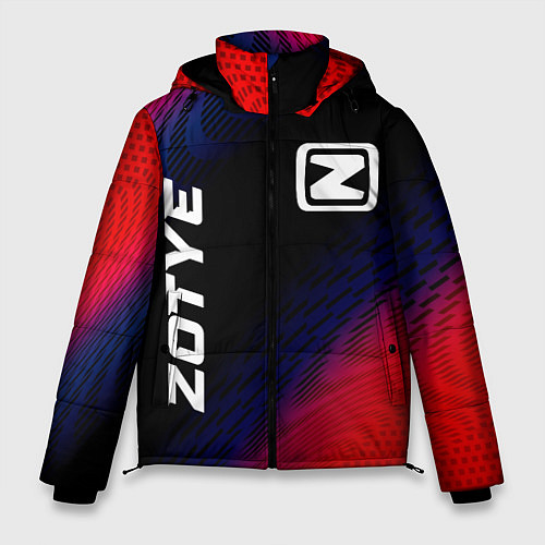 Мужская зимняя куртка Zotye красный карбон / 3D-Черный – фото 1