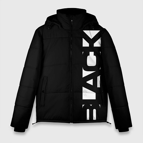 Мужская зимняя куртка Black minimalistik / 3D-Светло-серый – фото 1