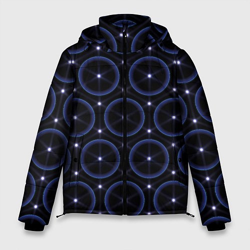 Мужская зимняя куртка Ясна3 - Круги / 3D-Черный – фото 1