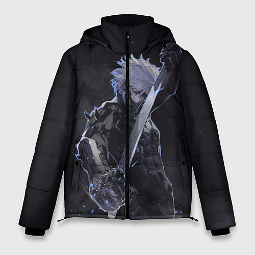 Мужская зимняя куртка Metal Gear Rising - В дыму / 3D-Черный – фото 1