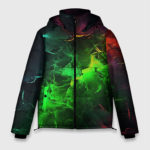 Мужская зимняя куртка Зеленое свечение / 3D-Черный – фото 1