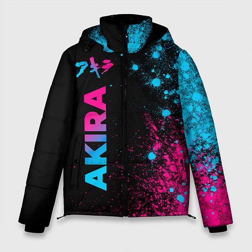 Мужская зимняя куртка Akira - neon gradient: по-вертикали / 3D-Черный – фото 1