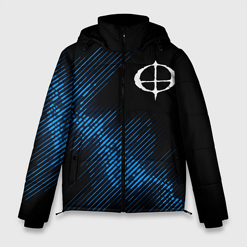 Мужская зимняя куртка Ozzy Osbourne звуковая волна / 3D-Черный – фото 1