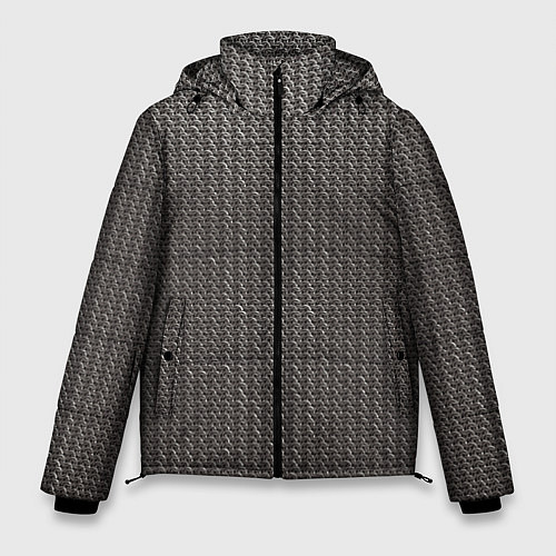 Мужская зимняя куртка Кольчуга серая / 3D-Черный – фото 1