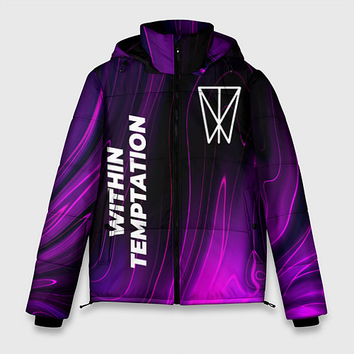 Мужская зимняя куртка Within Temptation violet plasma / 3D-Черный – фото 1