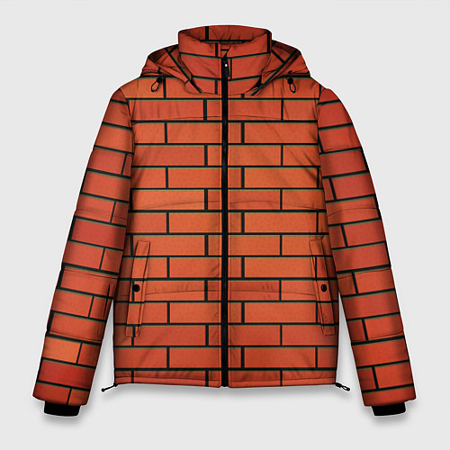 Мужская зимняя куртка Кирпичная стена / 3D-Светло-серый – фото 1