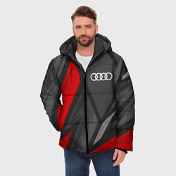 Куртка зимняя мужская Audi sports racing, цвет: 3D-черный — фото 2