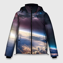 Куртка зимняя мужская Планета и космос, цвет: 3D-черный