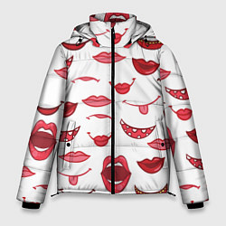 Куртка зимняя мужская Сладкие губы, цвет: 3D-светло-серый