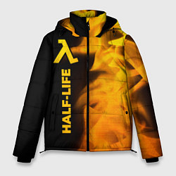 Куртка зимняя мужская Half-Life - gold gradient: по-вертикали, цвет: 3D-черный