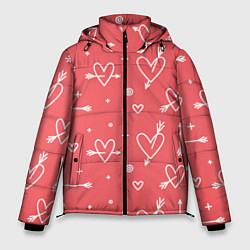 Куртка зимняя мужская Love is love, цвет: 3D-красный