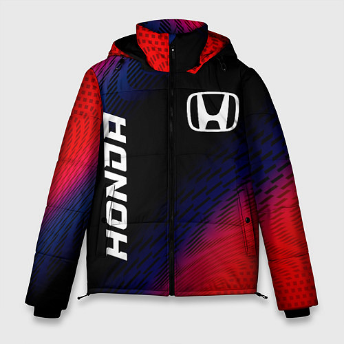 Мужская зимняя куртка Honda красный карбон / 3D-Черный – фото 1