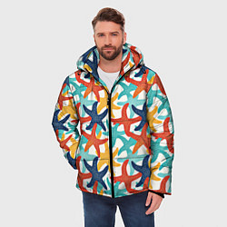 Куртка зимняя мужская Морские звезды, цвет: 3D-светло-серый — фото 2
