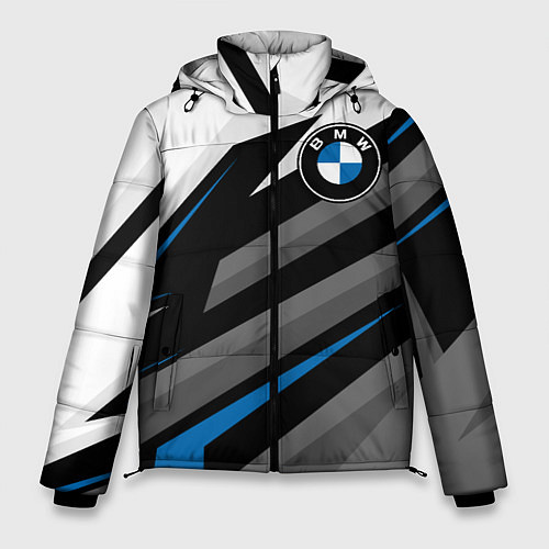 Мужская зимняя куртка БМВ - спортивная униформа / 3D-Черный – фото 1