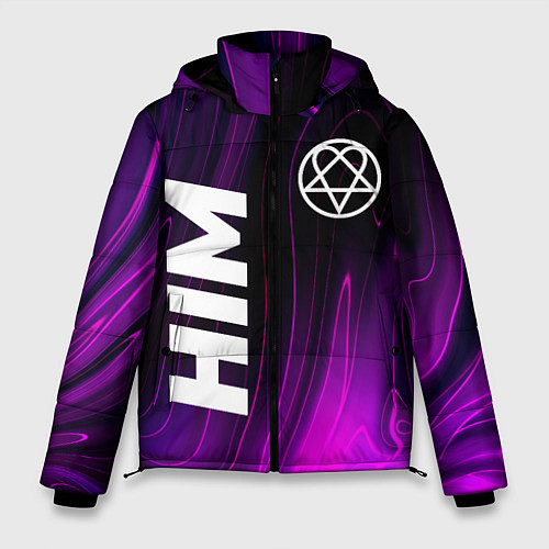 Мужская зимняя куртка HIM violet plasma / 3D-Черный – фото 1