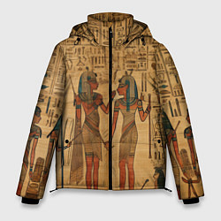Куртка зимняя мужская Имитация папируса: арт нейросети, цвет: 3D-черный