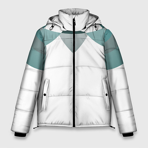 Мужская зимняя куртка Геометрическая сова / 3D-Светло-серый – фото 1