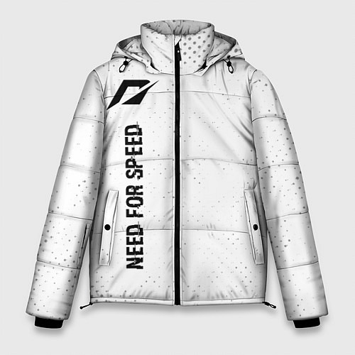 Мужская зимняя куртка Need for Speed glitch на светлом фоне: по-вертикал / 3D-Черный – фото 1