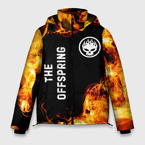 Мужская зимняя куртка The Offspring и пылающий огонь / 3D-Черный – фото 1