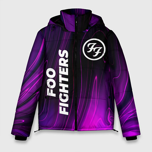 Мужская зимняя куртка Foo Fighters violet plasma / 3D-Черный – фото 1