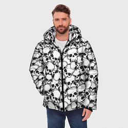 Куртка зимняя мужская Черепа - смерть, цвет: 3D-светло-серый — фото 2