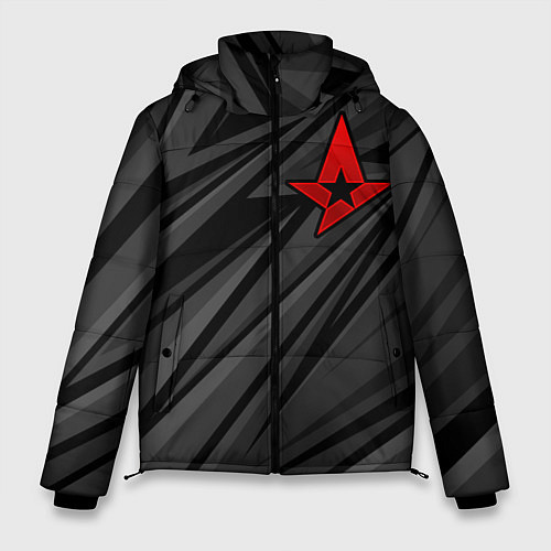 Мужская зимняя куртка Astralis - монохромный / 3D-Красный – фото 1