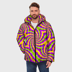 Куртка зимняя мужская Красивая иллюзия вращения, цвет: 3D-черный — фото 2