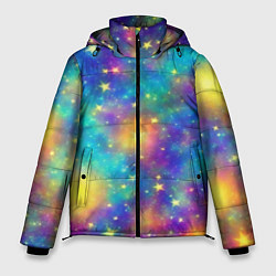 Куртка зимняя мужская Звездный космос, сияющий волшебством, цвет: 3D-светло-серый