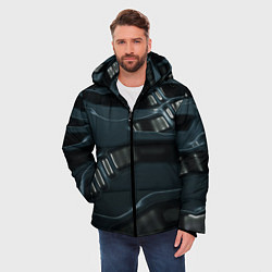 Куртка зимняя мужская Жидкий металл, цвет: 3D-черный — фото 2