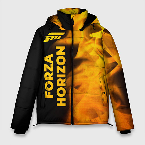 Мужская зимняя куртка Forza Horizon - gold gradient: по-вертикали / 3D-Черный – фото 1