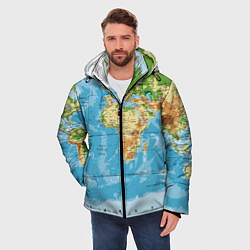 Куртка зимняя мужская Атлас мира, цвет: 3D-светло-серый — фото 2