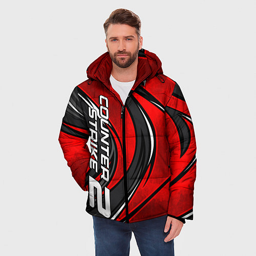 Мужская зимняя куртка Counter strike 2- red beast / 3D-Светло-серый – фото 3